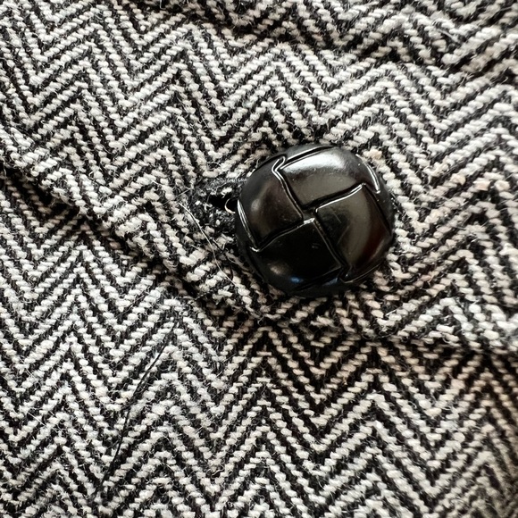 ⛸️⌛️📞JJ Basics Sweater - Faux Fur Collar w/ Cotton/Ramie Sleeves/Tweed Front - Picture 7 of 13